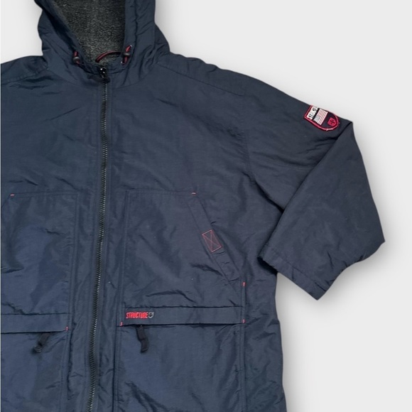 Vintage Structure Parka Jacket Navy Blue Men’s Size XL - Picture 4 of 9